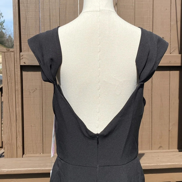 JJ’s House Sheath/Column Off the Shoulder Asymmetrical Cocktail Dress w/Ruffle - Picture 7 of 12